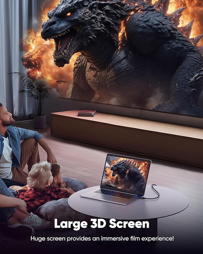 Snowkids 8K HDMI 2.1 Cable 1.5 ft, Non-Slip Nylon Braided, 48Gbps Ultra High-Speed HDMI Cables Cord, 10K 8K@60Hz, 4K@120Hz Compatible for TV/PS-5/X-box/Projector/Sound System & More - Image 9