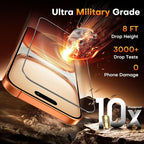 TOCOL for iPhone 17 Pro Screen Protector/iPhone 16 Pro Sceen Protector 6.3 Inch 9H Hardness Military Grade Shatterproof HD Tempered Glass for Full Coverage Protection 2 Pack - Image 4