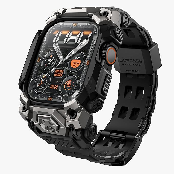 SUPCASE for Apple Watch Ultra 3/2/1 49mm Case with Band (Unicorn Beetle Ore), [Anti-Scratch] [Military-Grade Protection] Rugged Sport Men Bumper Case with Adjustable Strap Band, Black by SUPCASE