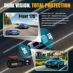 Dash Camera Car Front Rear, 4K/2.5K Full UHD Dash Camera for Cars, Included 32GB Card,1.47” IPS Screen Mini Dashcam,170°Wide Angle, Built-in Wi-Fi, WDR, Night Vision - Image 2