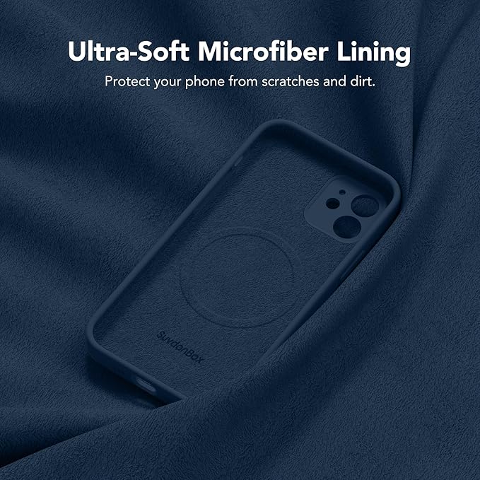 Magnetic for iPhone 12 Case, Compatible with MagSafe, [Full Camera Protection][Screen Protector] Silicone Shockproof Protective Phone Case for iPhone 12 6.1", Cobalt Blue - Image 7