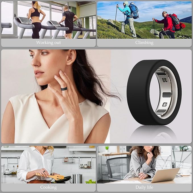 15 Pack Cover Compatible with Oura Ring Gen 4/4 Ceramic/Gen 3 Horizon/Gen 3 Heritage Case, Anti-Scratch Silicone Protector for Women Men Working Out Gym, Support Charging with Cover on - Image 6