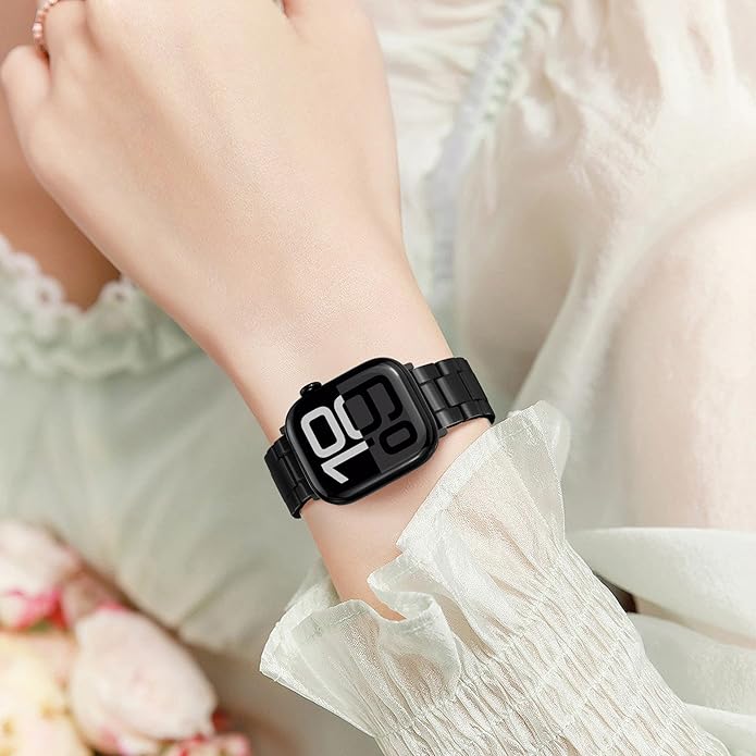 Lightweight Resin Band For Apple Watch Series 11 10 9 8 7 6 5 4 3 2 1 SE 3 2 Ultra 3 2, Fashion Adjustable Replacement Strap for iWatch Bands 38mm 40mm 41mm 42mm 44mm 45mm 46mm 49mm for Women Men - Image 6