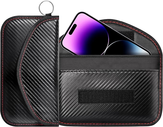 1 Pack Faraday Pouch Bag for Phone and Car Keys, RFID Signal Blocking Holder, Faraday Key Fob Protector, Anti-Theft Key Fob Case by MeliyaSmartwatchAccessories