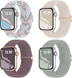 Braided Stretchy Solo Loop Compatible for Apple Watch Band 38mm 40mm 41mm 42mm 44mm 45mm 46mm 49mm for Women Men, Nylon Elastic Straps Wristbands for iWatch Series 11/10 9 8 7 6 5 4 3 SE/Ultra 3 2 1 by Suitisbest