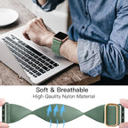 Lerobo Braided Band Compatible with Apple Watch Series 11 10 9 8 7 46mm 45mm 41mm Ultra SE 3 2 1 49mm Series 6 5 4 3 44mm 40mm 38mm 42mm Men iWatch Bands Women Stretchy Nylon Solo Loop Sport Strap - Image 4