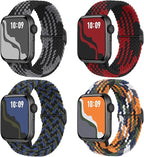 Braided Stretchy Solo Loop Compatible for Apple Watch Band 38mm 40mm 41mm 42mm 44mm 45mm 46mm 49mm for Women Men, Nylon Elastic Straps Wristbands for iWatch Series 11/10 9 8 7 6 5 4 3 SE/Ultra 3 2 1 by Suitisbest