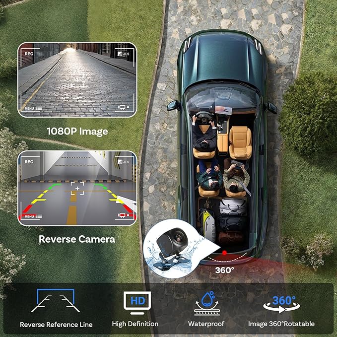 OTTOCAST ScreenFlow, 11.4" Portable CarPlay Screen for Car with YouTube and Backup Camera for iPhone(iOS 8+) Android Auto(Android 10+), Built-in Apps, Android 13 OS - Image 4
