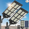 OKPRO 10000W Solar Street Lights Outdoor - Solar Lights Outdoor Waterproof Motion Sensor, Solar Parking Lot Lights Commercial Dusk to Dawn, LED Street Light Solar Powered for Outside, Yard(2 Pack) by OKPRO