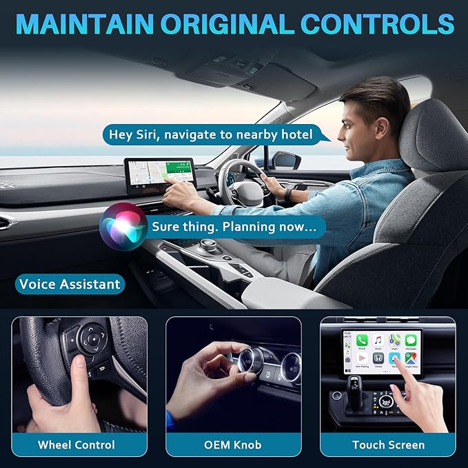 Wireless CarPlay Adapter for iPhone, Instant Auto-Connect Bluetooth Apple CarPlay Adapter, Zero Delay, Plug & Play, Stable Bluetooth & Compact Design, 2016+ Car Compatible - Image 4