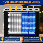 Qualirey 1 Pcs Solar Bug Zapper Outdoor Waterproof Mosquito Zapper with 3000v High Powered Rechargeable Electric Mosquito Killer with Grounding Bracket Fly Insect Trap for Patio Garden - Image 3