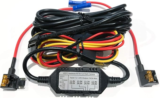 Viofo 3-Wire HK3 Hardwire Kit for The A119V3 and A129 Dash Cameras with Low Profile (Micro) Fuse Taps by Unknown