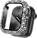 KADES Compatible with Apple Watch Series 11 10 42mm, Bling Full Diamond Rhinestone Protective Case with Built-in Screen Protector, Sparkling iWatch Protective Bumper Cover, Black by KADES