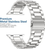 Lerobo Compatible with Apple Watch Band 44mm 42mm 40mm 38mm 41mm 45mm 46m 49mm, Solid Stainless Steel Metal Band with 2 Pack Protective Cover Case for iWtach Series 11 10 9 8 7 6 5 4 3 SE Ultra Men Women - Image 2