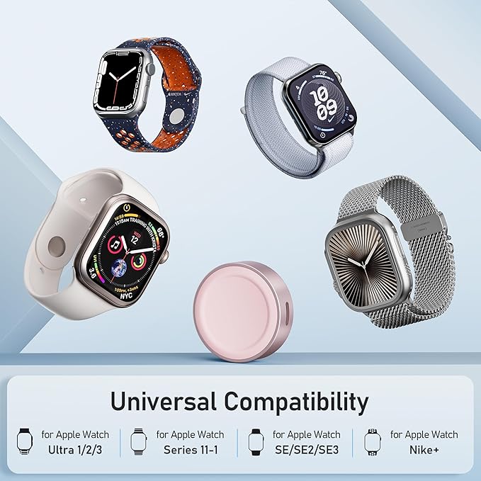 Elebase for Apple Watch SE 3 USB C Charger,5W Magnetic USBC Apple Watch Charging Adapter,Wireless iWatch Charger Dock Type C & iPhone Power Port for iWatch Series 11 10 9 8 7 6 SE Ultra 3,42/46/44mm - Image 7