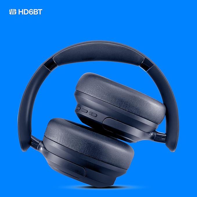 PreSonus Eris HD6BT — Over-Ear Closed-Back Wireless Headphones, Bluetooth, ANC Noise Cancelling, Up to 60 Hours Battery Life, Studio Headphones for Mixing, Monitoring, Recording, Midnight Blue - Image 3