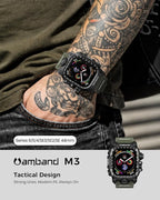 amBand Rugged Case with Band for Apple Watch 44mm, Compatible with iWatch Series SE 3/SE 2nd Generation/SE/6/5/4, Military Grade Shockproof Bumper Cover, Tactical Band for Men, Army Green - Image 3