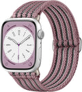 Braided Stretchy Band Compatible with Apple Watch Bands 38mm 40mm 41mm 42mm 44mm 45mm 46mm 49mm for Women Men, Adjustable Nylon Solo Loop Elastic Straps for iWatch Series 10 9 8 7 6 5 4 3 2 1 SE Ultra by Unknown