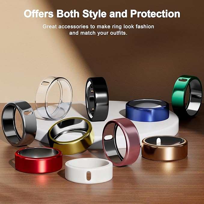 ZOOROO 5 Pack Cover Compatible with Oura Ring Gen 4/Oura Ring Gen 3/3 Horizon, Support Charging with Cover on, Anti-Scratch TPU Protector for Women Men (White*5, Size 6) - Image 7