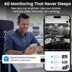 4G Dash Cam Front and Inside, Dual 2K LTE Dash Camera, Remote Live View Car Camera with 64GB TF Card, Quick App Alerts, Cloud Dash Cam, 24/7 Parking Mode, GPS, IR Night Vision, Two-Way Audio - Image 2