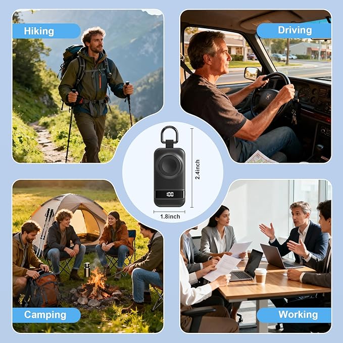 Portable Charger for Apple Watch, 2500mAh & Digital Display – Magnetic Fast Charging iWatch Charger for Travel – for Apple Watch Series - Image 6