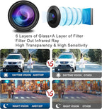 Backup Camera - Reverse Camera for Car&Trucks,HD Night Vision,170 Degrees Perfect Angle, IP69 Waterproof Stainless Steel Texture,Universal License Plate Rear View Camera - Image 2