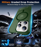 Temdan Magnetic Compatible with iPhone 13 Pro Max Case, [Built-in Invisible Kickstand][Compatible with MagSafe] [Military Grade Shockproof] Slim Translucent Matte Phone Case for iPhone 13 Pro Max 6.7" - Image 3