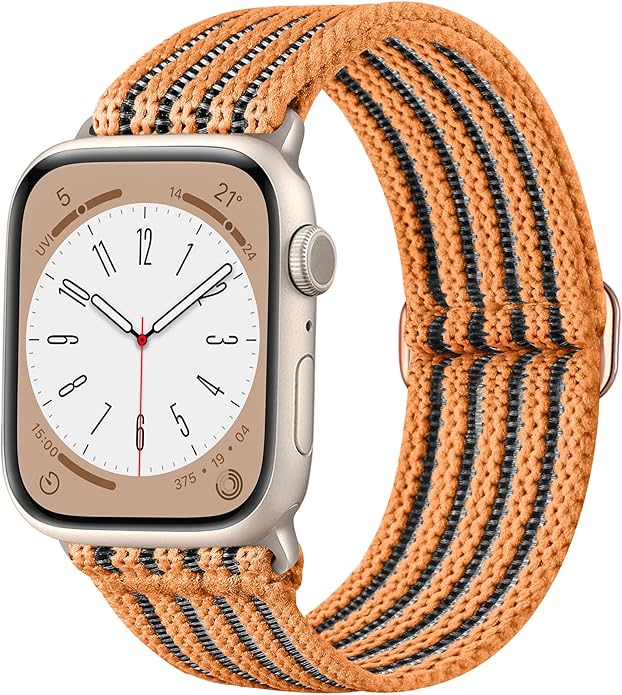 Braided Stretchy Band Compatible with Apple Watch Bands 38mm 40mm 41mm 42mm 44mm 45mm 46mm 49mm for Women Men, Adjustable Nylon Solo Loop Elastic Straps for iWatch Series 10 9 8 7 6 5 4 3 2 1 SE Ultra by Unknown