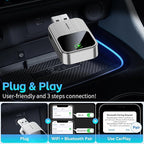 Plug & Play Wireless CarPlay Adapter for iPhone, Convert Factory Wired to Wireless CarPlay Auto-Connect, 5GHz WiFi Low Latency & Stable, Multi-Phone Switching, USB-A &C - Image 4