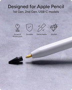 ZAGG Replacement Tips for Apple Pencil 1st Gen, 2nd Gen, & USB-C - Pack of 4, Smooth Writing, Perfect Friction, Black - Image 5