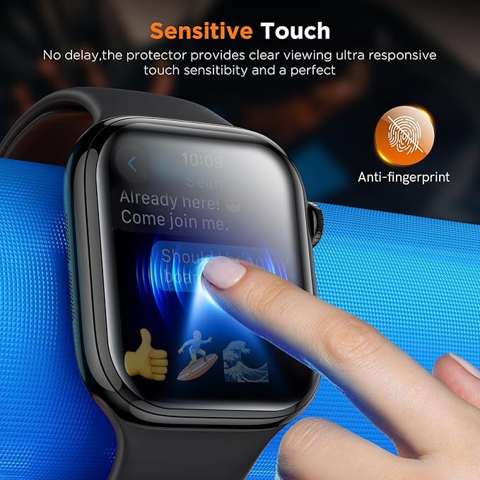 LK 4 Pack for Apple Watch Series 11/10 Screen Protector 42mm Privacy, [Anti-Spy] Upgrade Soft TPU Film Apple Watch 42mm Screen Protector, HD Ultra-thin Touch Sensitvie, Full Coverage - Image 7