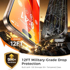 NeverBreak 9H+ Hardness for iPhone 16 Pro Max Screen Protector 12FT Military Grade Protection (Scratch, Shatter, Drop Resistance) Tempered Glass Full Edge Coverage 6.9" 2 Pack with De-Bubble Card - Image 2
