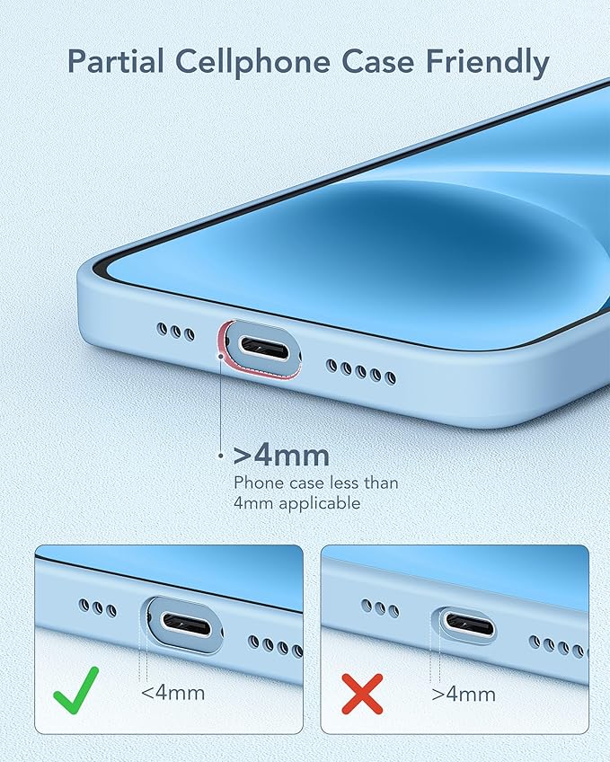 charmast Portable Charger USB C for iPhone 17/16/15, 5000mAh Fast Charging Power Bank with Built-in Type-C Connector, 20W Mini Battery Pack for iPhone 17/16/15 Series, Samsung S25/S24/S23, and More - Image 8