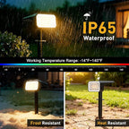 Solar Spot Lights Outdoor Waterproof IP65, [12 Pack/100 LED/4 Modes] Solar Landscape Spotlights, Auto On/Off High Lumens Spot Lights for Outside Yard Garden Pathway(Warm White) - Image 4