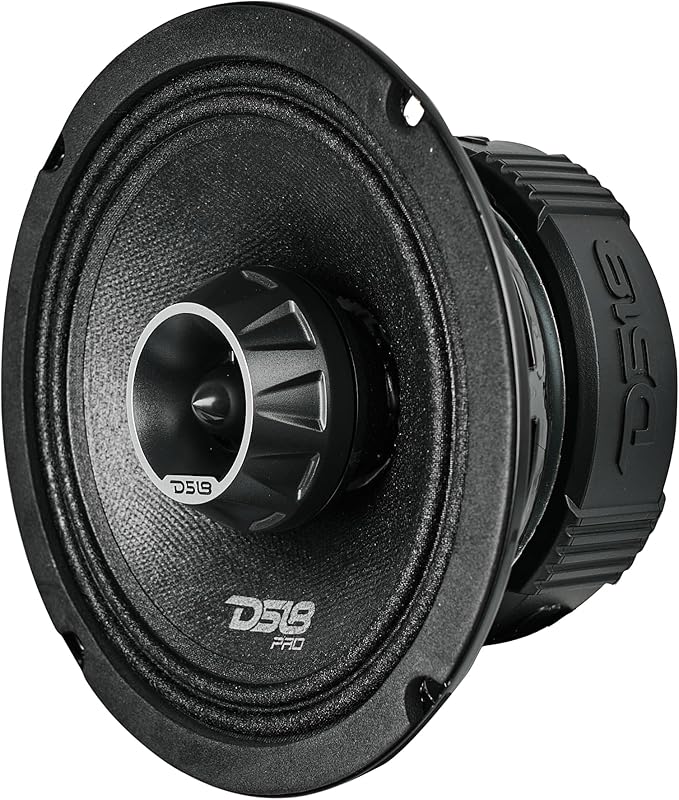 DS18 PRO-ZT6 6.5-Inch 2 Way Pro Audio Midrange Speakers with Built-in Bullet Tweeter 4-Ohms 450W Max 225W RMS Water Resistant - Black Metal Mesh Grill Included (1 Speaker) - Image 7