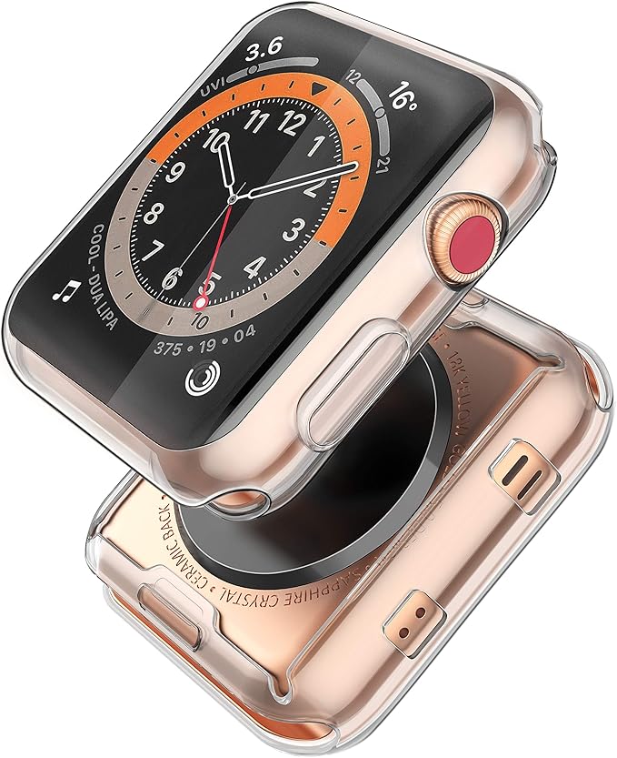 [2-Pack] Julk 38mm Case for Apple Watch Series 3 Series 2 Screen Protector, Overall Protective Case TPU HD Ultra-Thin Cover for iWatch, 2 Transparent by JULK