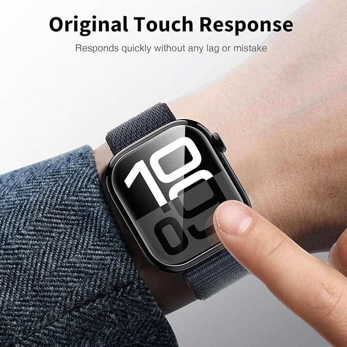 LK 6 Pack for Apple Watch Series 11 Screen Protector 46mm Series 10 [Flexible TPU Not Glass] Self-Healing, Max Coverage, Bubble Free, HD Clear Screen Protector for iWatch S11/S10 46mm, Anti-Scratch - Image 5