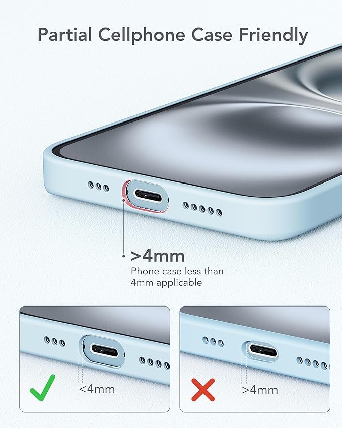 charmast Portable Charger USB C for iPhone 17/16/15, 5000mAh Fast Charging Power Bank with Built-in Type-C Connector, 20W Mini Battery Pack for iPhone 17/16/15 Series, Samsung S25/S24/S23, and More - Image 8