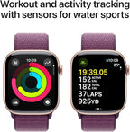 Apple Watch Series 10 [GPS + Cellular 42mm case] Smartwatch with Rose Gold Aluminium Case with Plum Sport Loop. Fitness Tracker, ECG App, Always-On Retina Display, Carbon Neutral (Renewed) - Image 5
