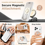 GolbinBox Magnetic for iPhone 17 Pro Max Case, Compatible with MagSafe, [Full Camera Protection] [Screen Protector], Silicone Shockproof Phone Cover with Anti-Scratch Microfiber Lining, White - Image 4