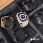 elkson for Apple Watch Ultra 3 2 1 Band case 49mm Screen Protector Tempered Glass, Quattro Pro Series Rugged for iWatch Bumper Strap, Military Grade Durable Protective Cover, Shockproof, Orange - Image 7