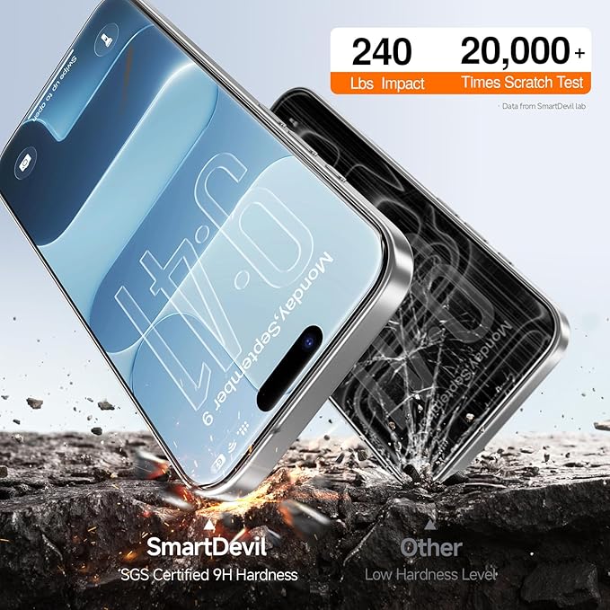SMARTDEVIL 2 Pack for iPhone Air Screen Protector Tempered Glass, HD Clear Film, Easy Installation, Dust-Free Box - Image 4