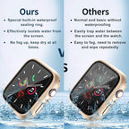 Waterproof Case for Apple Watch Series SE 3/SE 2/SE/Series 4 5 6 40mm Built-in Tempered Glass Screen Protector,[Slim Guard PC Bumper] [Touch Sensitive] Full Protective Face Cover Compatible iWatch - Image 5