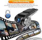 Inefala USB Car DVR Camera Video Recorder, Loop Recording ADAS, Dash Cam, with 32GB SD Card 24H Parking Mode Driving Recorder LDWS FCWS Dash Cam for Android Radio Stereo GPS DVD, Night Vision Full HD - Image 6