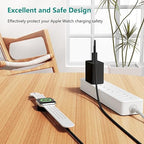 Upgraded Apple Watch Charger, Magnetic Fast Charger, USB C Charger Block Plug Adapter with 6FT iWatch Portable Wireless Fast Charging Cable Cord for iWatch Series Ultra/9/8/7/6/SE/SE2/5/4/3 Black - Image 2