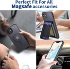 CACOE Magnetic Case for iPhone 12 & iPhone 12 Pro 2020 6.1 inch-Compatible with MagSafe & Magnetic Car Phone Mount,TPU Thin Phone Cases Cover Protective Shockproof Anti-Fingerprint(Dark Blue) - Image 9