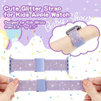 Stretchy Bands Compatible with Kids Apple Watch Band 38mm 40mm 41mm 42mm 44mm 45mm 46mm 49mm, Soft Elastic Glitter Strap for iWatch Series 10 9 8 7 6 5 4 3 SE SE2 SE3 Girls Boys - Image 2
