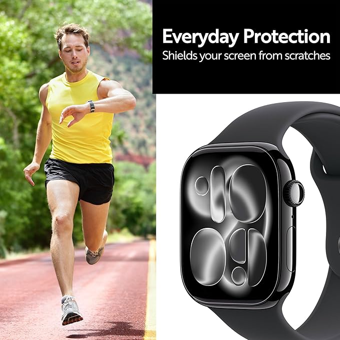 ArmorSuit 6 Pack Screen Protector for Apple Watch Series 11 46mm, Series 10 (46mm) Anti-Glare MilitaryShield Matte Film - Made in USA - Image 4