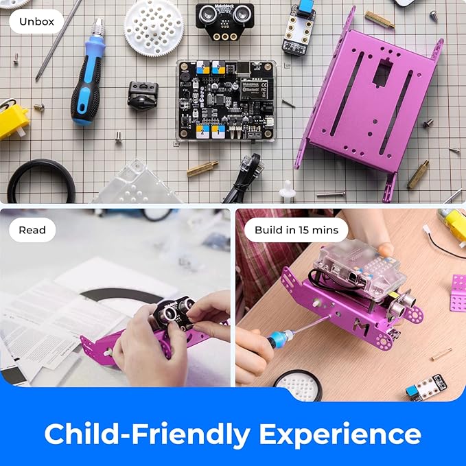 Makeblock mBot Robot Kit, STEM Projects for Kids Ages 8-12 Learn to Code with Scratch Arduino, Robot Kit for Kids, Computer Programming for Beginners Gift for Boys and Girls 8 Pink - Image 4