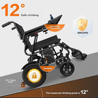Electric Wheelchair, Foldable Wheelchair for Adults, 500W Motorized Wheelchair with 15+ Long Travel Range, All Terrain Portable Electric Wheelchair for Seniors Support 350LB - Image 2